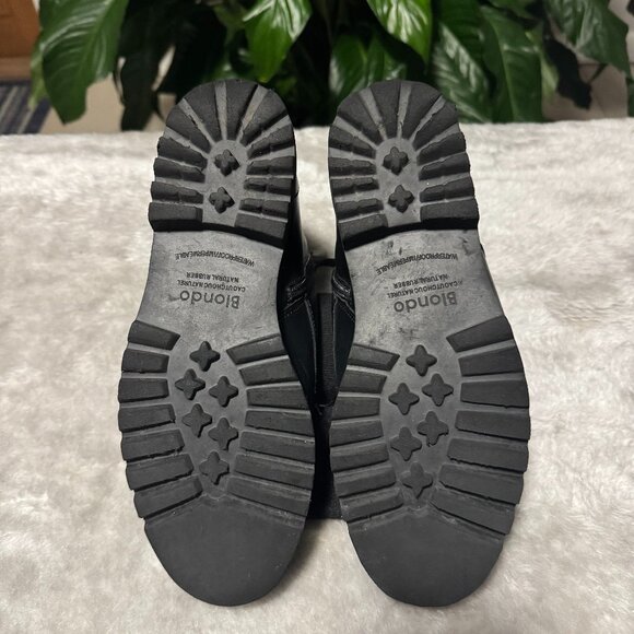 Blondo Black Studded Waterproof Lace-Up Combat Boots Size 8M - Picture 6 of 8